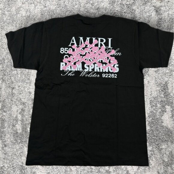 NWT AMIRI x The Webster Stacked Bones Black T-Shirt Men’s Large - Picture 1 of 3